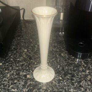 Lenox cream white and gold trim vase